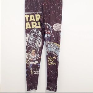 Star Wars Novelty Comic Darth Vader R2D2 Leggings
